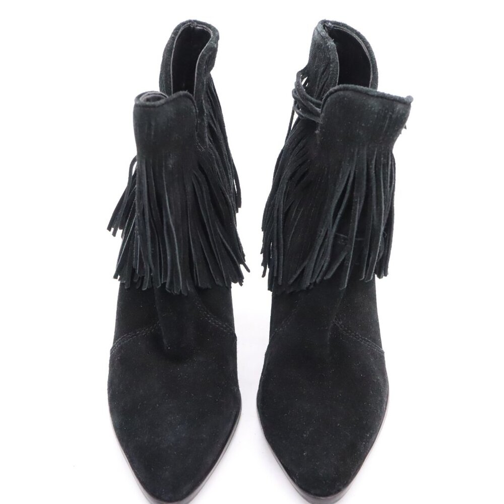 Antonio Melani Felixxe Real Suede Leather Heel Fringe Booties Size 8.5 Boots - Picture 9 of 10